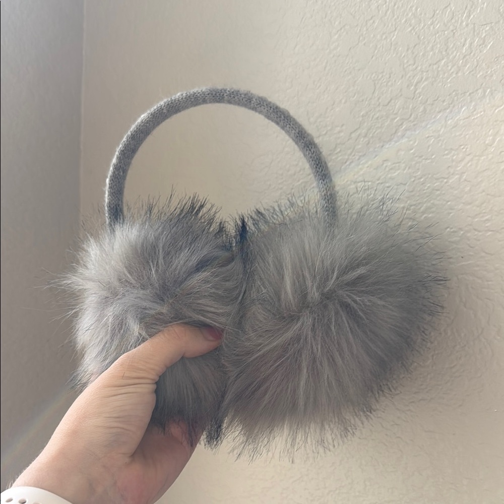 Charming Charlie Gray Faux Fur Earmuffs